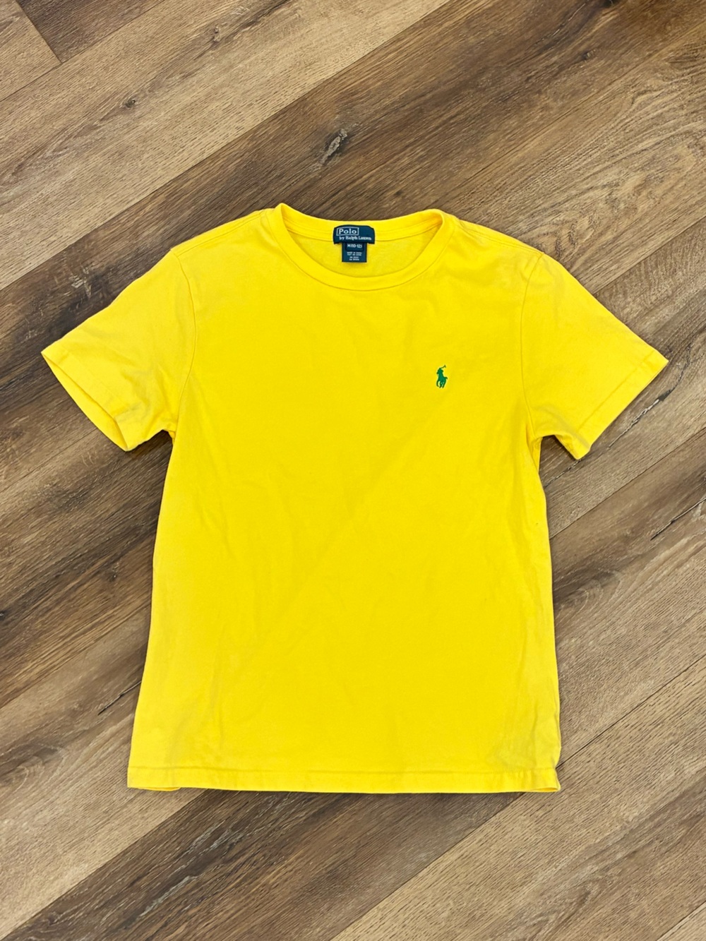 Polo Ralph Lauren Yellow Short Sleeve Crew Neck Tee Shirt Top Medium 10/12 Boy
